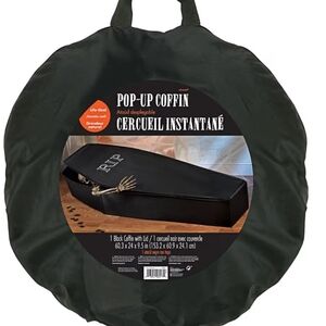 Black Pop-Up Coffin with Lid